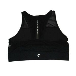 ZYIA Black Sports Bra All Star One More Rep Sheer Panel Sz XXL